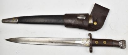 British 1888 pattern bayonet Mk I 2nd type, with some good stamps to ricasso, a 30.5cm double