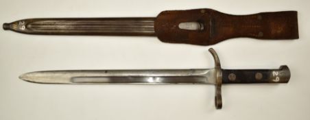 Finnish 1927 pattern Mosin - Nagant bayonet stamped Hackman & Co to ricasso, with 30cm fullered
