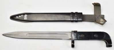 East German MPI K rifle bayonet with 20cm fullered blade, scabbard and frog. PLEASE NOTE ALL