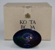 Kosta Boda glass paperweight featuring a diver holding a bubble, limited edition of 1000, signed