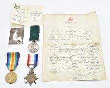 Royal Navy Division WW1 Hawk Battalion POW medals comprising 1914 Star with clasp 5 August - 22