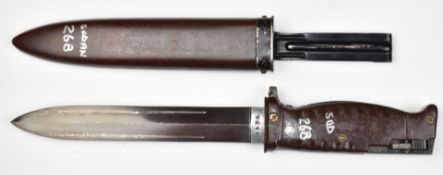 Sudanese AR10 assault rifle bayonet, 2424 and Interarmco, Germany to ricasso, with 20cm double edged