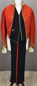 British Army Berkshire Regiment 3rd Militia Battalion officer's scarlet mess jacket with letter M