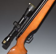 Sussex Armoury Jackal Woodsman .22 side-lever air rifle with semi-pistol grip, raised cheek-piece