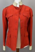 British Army officer's scarlet jacket attributed to Captain A H Radice, 1st Battalion