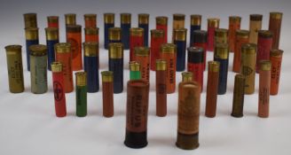 Forty-seven collector's shotgun cartridges including J Hobson Gunmaker of Leomington Spa
