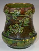 Farnham Art Pottery vase with vine decoration and incised Edria Pearson to base, height 10cm