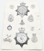 Eleven Police / Constabulary badges including Lancashire, Somersetshire and Gwent etc
