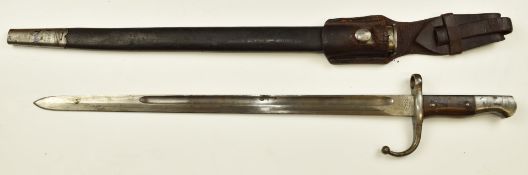 Turkish 1887 pattern Mauser bayonet with good stamps / markings including crescent moon and star
