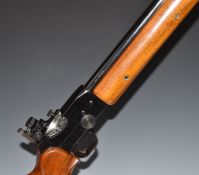 BSA Martini-International .22 underlever-action target rifle with shaped grip, raised cheek piece,