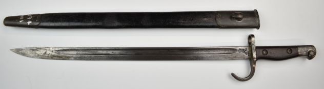 Australian 1907 pattern bayonet with hooked quillon, some clear stamps including Lithgow ER 1907 and