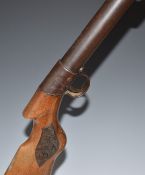 BSA Lincoln Jeffries style .22 under-lever air rifle with monogrammed and chequered semi-pistol grip