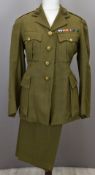 British Army Gloucestershire Regiment officer's dress jacket and trousers with collar badges,