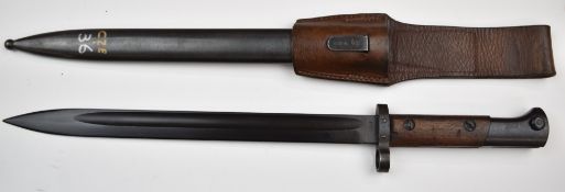 Czechoslovakia 1923/1924 pattern bayonet with good stamps to ricasso including CSZ, 30cm fullered