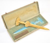 Boxed replica of a 5thC BC sword from Hamedan, Iran. A gift from the Persepolis celebrations to