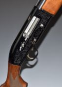 Beretta A302 12 bore three-shot semi-automatic shotgun with named and engraved locks, chequered