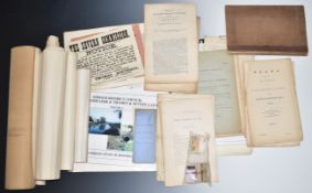 Late 19th and early 20thC Gloucestershire and Worcestershire waterways ephemera including 1880