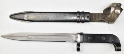 East German MPI K rifle bayonet with 20cm fullered blade, scabbard and frog. PLEASE NOTE ALL