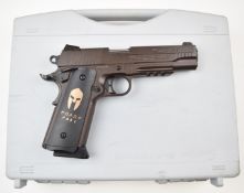 Sig Sauer Molon Labe 1911 semi-automatic .177 CO2 air pistol with named grips, and signed barrel,