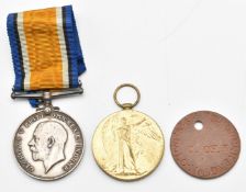 British Army WW1 medal pair comprising War Medal and Victory Medal named to 266275 A B Dodd, South