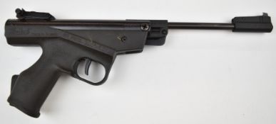Baikal NK-53M .22 target air pistol with shaped and textured composite grip and adjustable sights,
