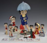 Collection of Betty Boop figures including Wade limited edition examples, tallest 40cm