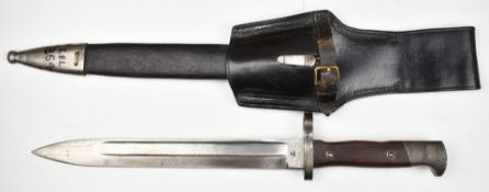 Irish import Mannlicher bayonet 412 to crossguard and CE over WG to ricasso, with 25cm blade,