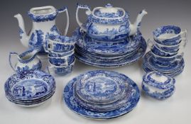 Approximately forty five pieces of Spode Italian dinner and tea ware including teapots, bowls etc,