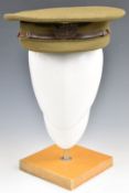 British Army Gloucestershire Regiment WW1 officer's field service cap with bronze cap and large back