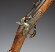 Antonio Zoli & Co muzzle loading percussion hammer action two band gun with eagle engraved to the