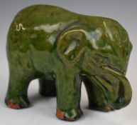 Farnham Art Pottery elephant, height 9cm