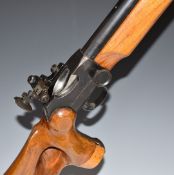 BSA .22 Martini-International Mk II underlever-action target rifle with thumb hole grip, raised