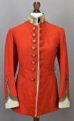 British Army officer's full dress scarlet tunic for the Gloucestershire Regiment, with gilt collar