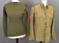 British Army Gloucestershire Regiment other ranks khaki drill jacket, attributed to Sergeant Scaife,