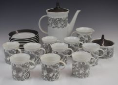 Approximately twenty pieces of Rosenthal coffee ware decorated in the Zehlendorf pattern, shape no