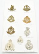 Nine Military Police badges including Edward VII, George V, George VI, Admiralty, Constabulary etc
