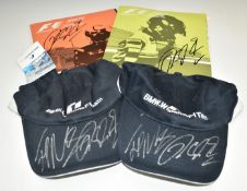 BMW Williams Formula 1 ephemera comprising two caps signed by both Juan Pablo Montoya and Ralph