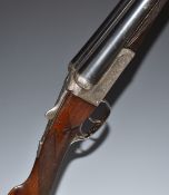 Alex Martin 12 bore side by side ejector shotgun with named and engraved locks, engraved