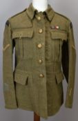 British Army Gloucestershire Regiment 5th Battalion WW1 other ranks tunic with Lance Corporal and