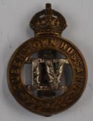 British Army 4th Queen's Own Hussars cap badge