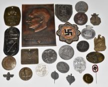 Twenty four replica German Nazi Third Reich badges including Cholm 1942, Navrik 1940, Waffen SS
