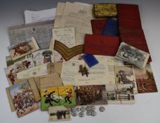 British Army WW1 and earlier ephemera for Frederick Westbook Hancock, who retired after 21 years