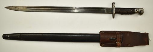 Australian 1907 pattern bayonet 1915 Lithgow and some clear stamps to ricasso, with 43cm fullered