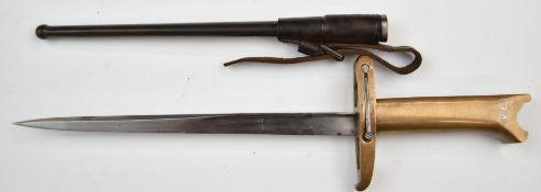 WW1 British Pritchard bayonet for Webley revolver with rubbed patent number 17143/16 and LT MA to