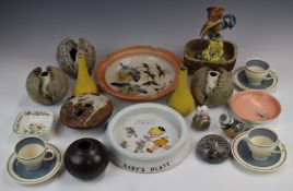 Ceramics to include Copenhagen mouse, KPM dish, studio pottery, Shelley Mabel Lucie Attwell