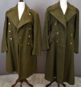 British Army Gloucestershire Regiment other ranks greatcoat with associated buttons, attributed to T