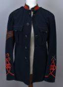 British Army 2nd Rifle Volunteer Corps Sergeant's full dress tunic with chevrons, proficiency badges