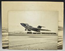 Four RAF black and white photographs from the Gloster Aircraft Company including for the Gloster