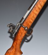 BSA War Office patent military style .22 bolt-action rifle with semi-pistol grip, sling mounts,