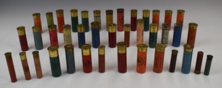 Forty various paper cased collector's shotgun cartridges including Legia, S&B Magnum, Purdey